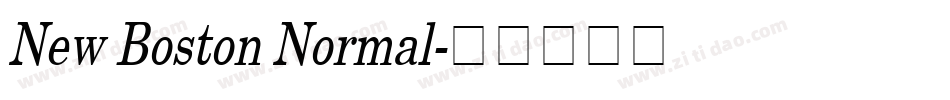New Boston Normal字体转换